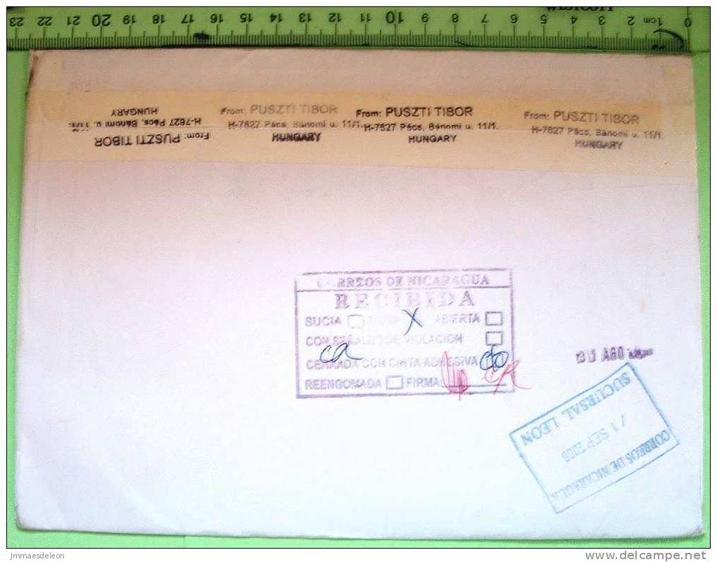 Hungary 2006 Registered Cover To Nicaragua - Furnitures Chairs Helicopter House Car - Brieven En Documenten