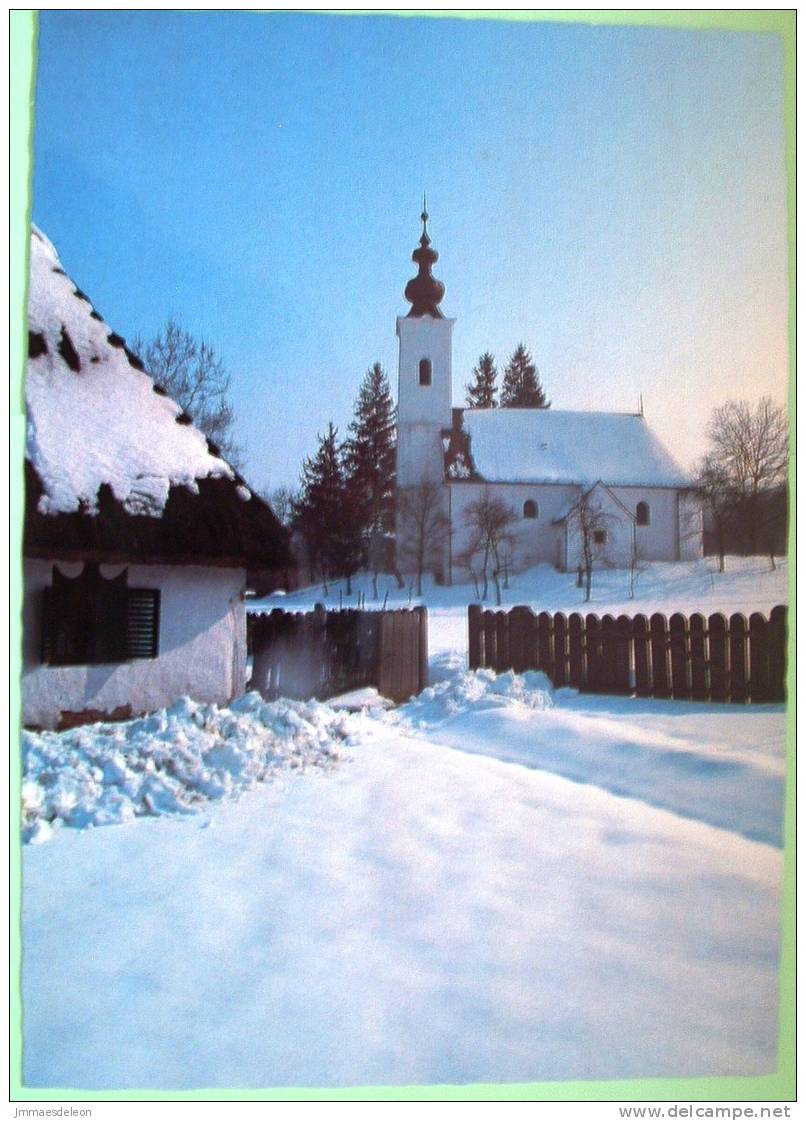 Hungary 1988 Illustrated Postcard Budapest - Church Snow - Lettres & Documents