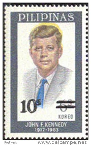 PHILIPPINES 1972. John F Kennedy.OVPT:new Val. ERROR: Shift Yellow   [Fehler, Erreur, Erreur, Errore,fout] - Kennedy (John F.)