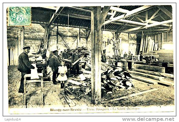 Q 126 / CPA   BLANGY SUR BRESLE       (76)    USINE BOURGEOIS LA SCIERIE ELECTRIQUE - Blangy-sur-Bresle