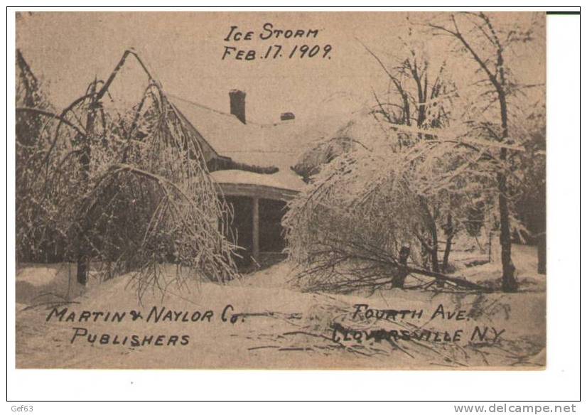 Ice Storm Feb 17 1909 - Fourth Ave. Gloversville, New York (1909) - Catastrophes