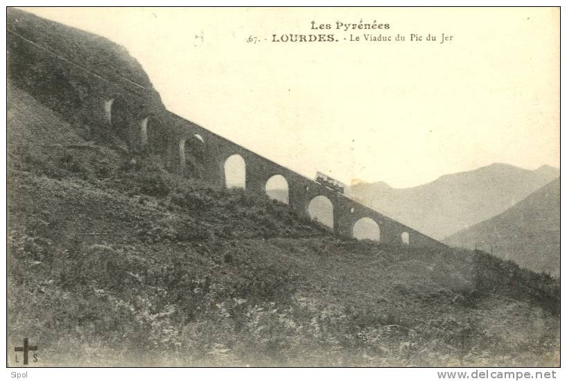 Lourdes Le Viaduc Du Pic Du Jer N°67 - Funiculaires