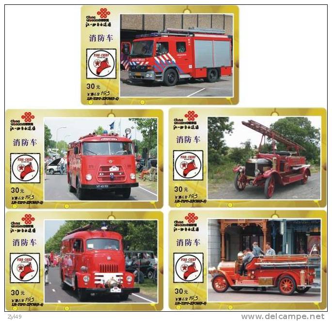 A04083 China Fire Engine 5pcs - Bomberos