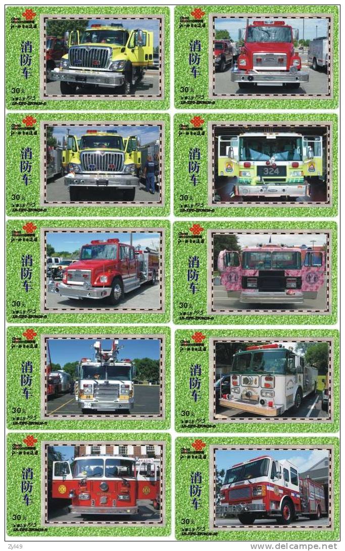 A04085 China Fire Engine 10pcs - Firemen