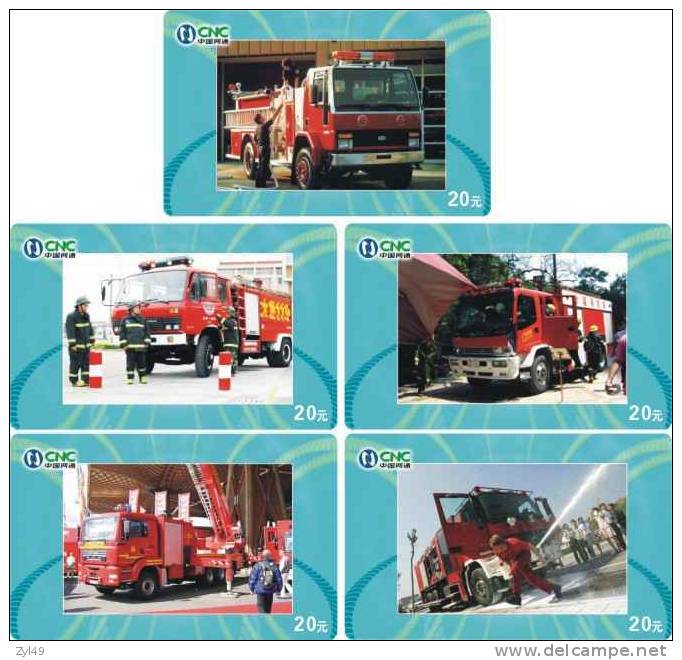 A04096 China Fire Engine 5pcs - Pompiers