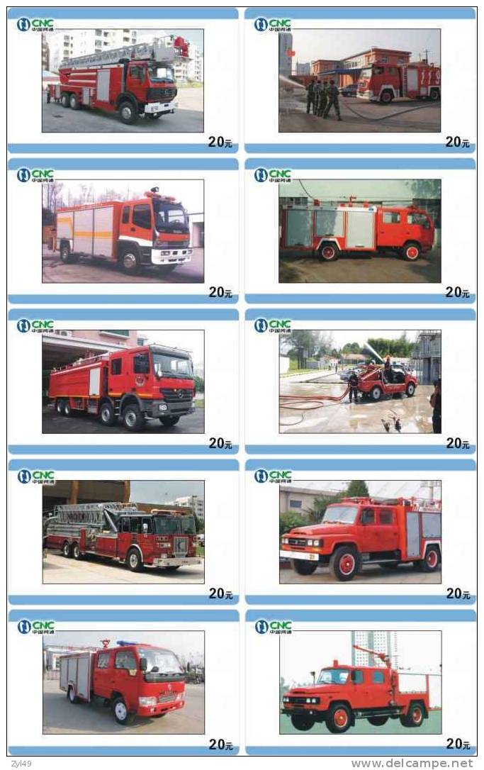 A04098 China Fire Engine 10pcs - Firemen