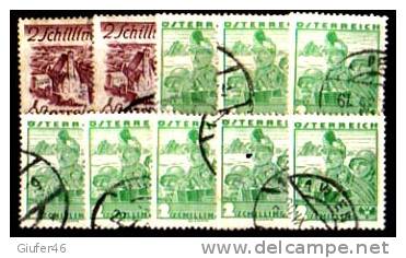 Austria - Obliterati 10 Valori Da 2 Schilling - Used Stamps