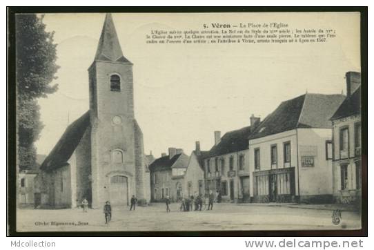 89 VERON /    La Place De L'église   / - Veron