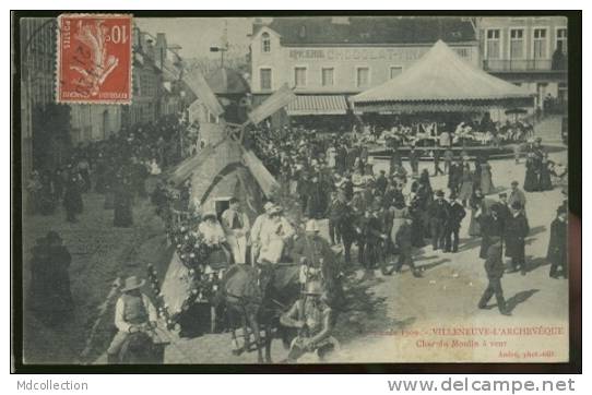 89 VILLENEUVE L'ARCHEVEQUE /    Char Du Moulin à Vent   /  Folklore - Villeneuve-l'Archevêque