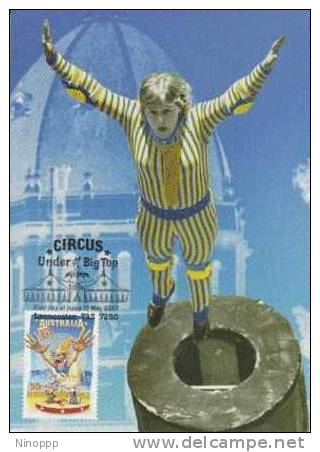 Australia-2007 Circus Under The Big Top,The Human Cannonball   Maximum Card - Maximum Cards