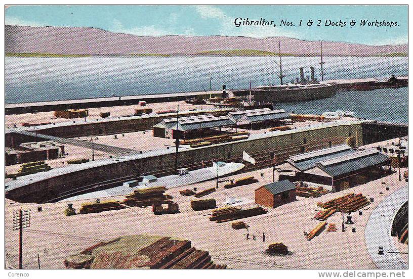 3435   GIBRALTAR     DOCKS   écrite 1919 - Gibraltar