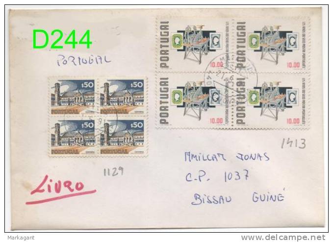 PORTUGAL # 1129x4 + 1413x4 - Used 1991 - Caixa # 8 - Covers & Documents