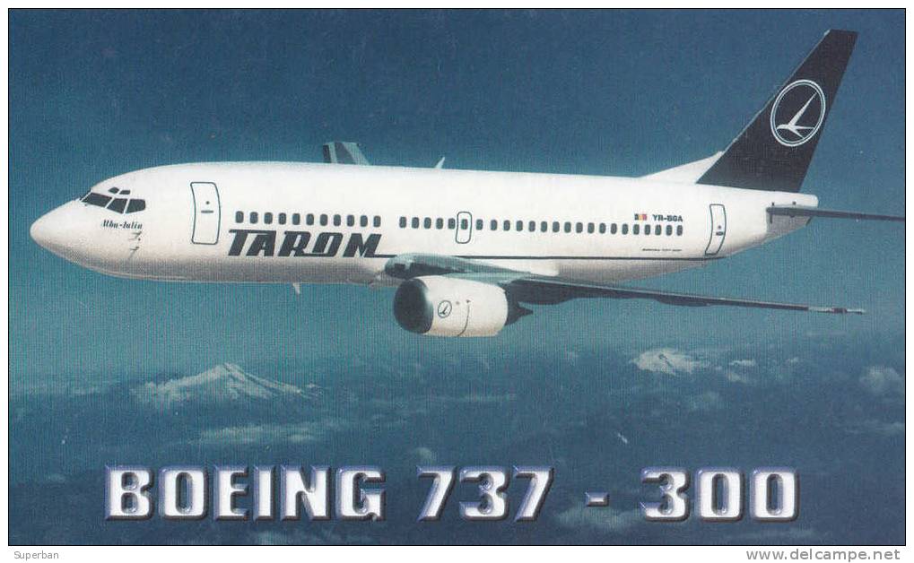 AVIATION CIVILE - ENV. 1985 - AVION BOEING 737 - 300 En VOL : COMPAGNIE TAROM - ROUMANIE (d-808) - 1946-....: Moderne