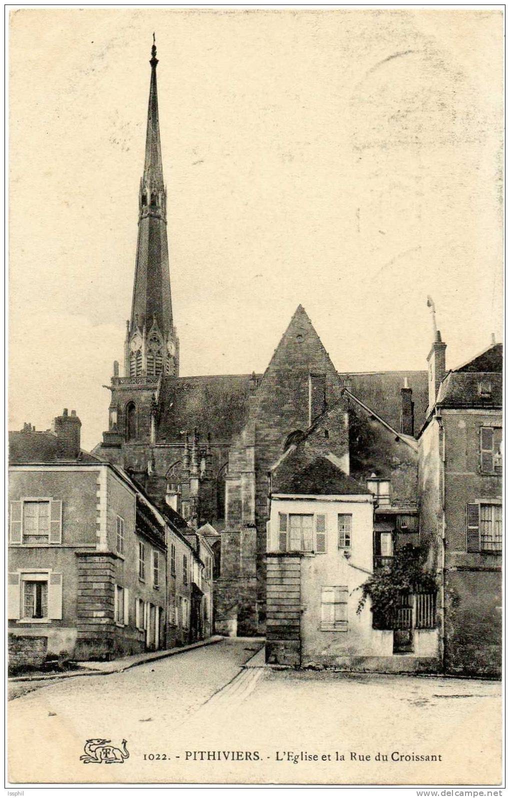 Pithiviers - L'Eglise Et La Rue Du Croissant - Pithiviers