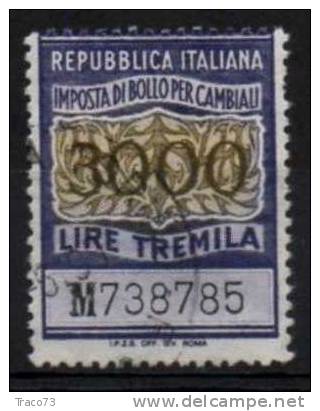 1981 / 84  IMPOSTA DI BOLLO PER CAMBIALI - LIRE 3.000 - Fil. Stelle - Steuermarken