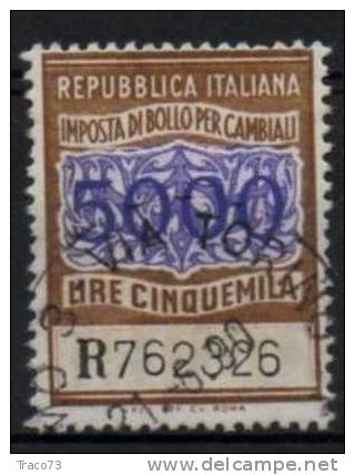 1981 / 84  IMPOSTA DI BOLLO PER CAMBIALI - LIRE 5.000 - Fil. Stelle - Fiscaux