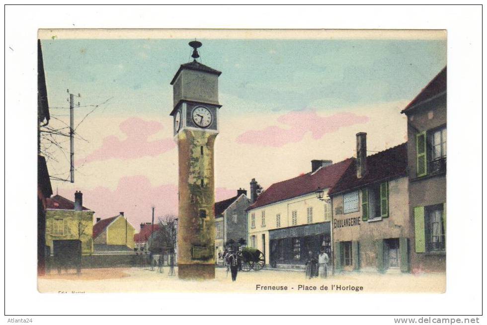 PLACE DE L'HORLOGE  (BOULANGERIE - PUB CHOCOLAT MENIER)    (D78) - Freneuse