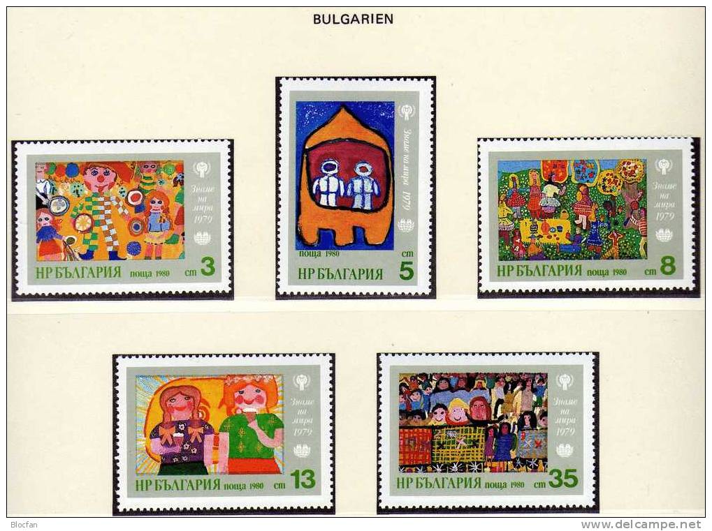 UNO Jahr Des Kindes 1979 Kinder-Gemälde Bulgarien 2921/7 ** 4€ - Cartas & Documentos