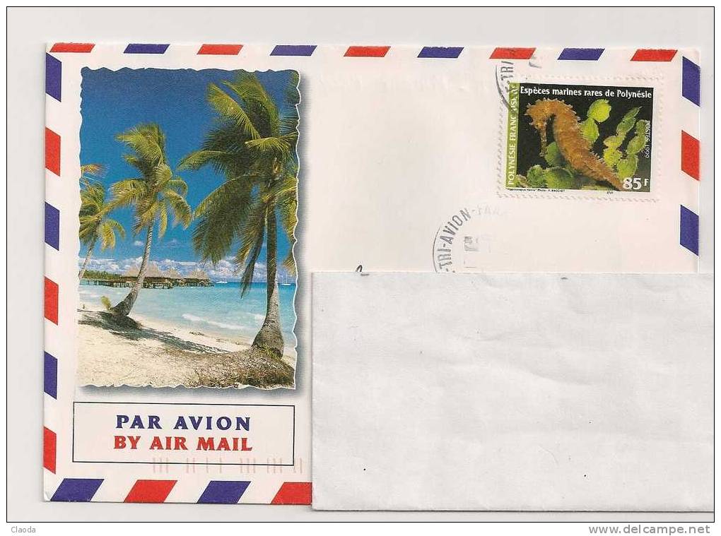 7767 Lettre Polynésie Française Avec Timbre HIPPOCAMPE - Autres & Non Classés