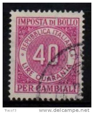 1957 / 62  IMPOSTA DI BOLLO PER CAMBIALI - LIRE  40 - Fil. Stelle - Steuermarken