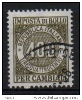 1957 / 62  IMPOSTA DI BOLLO PER CAMBIALI - LIRE  400 - Fil. Stelle - Fiscaux