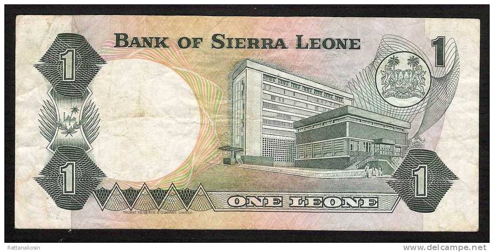 SIERRA LEONE   P5c   1   LEONE   1.3.1980 #A/15 FINE  Only Folds  NO P.h. ! - Sierra Leona