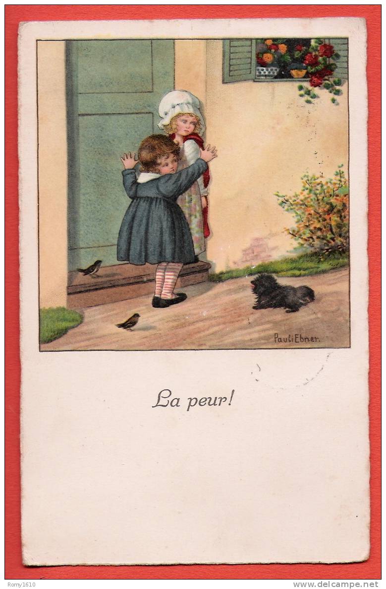 Ebner - La Peur! (N°1028) Enfants Chien Oiseaux - Ebner, Pauli