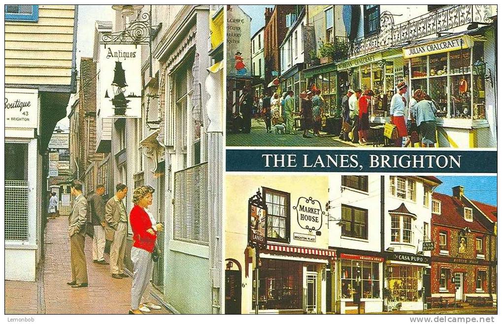 Britain United Kingdom - The Lanes, Brighton Postcard [P1030] - Brighton