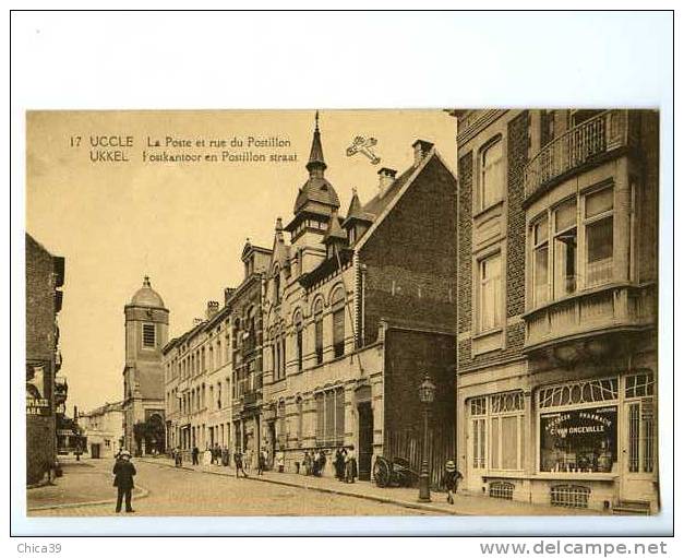 010169  -  Uccle  -  La Poste Et Rue Du Postillon - Uccle - Ukkel