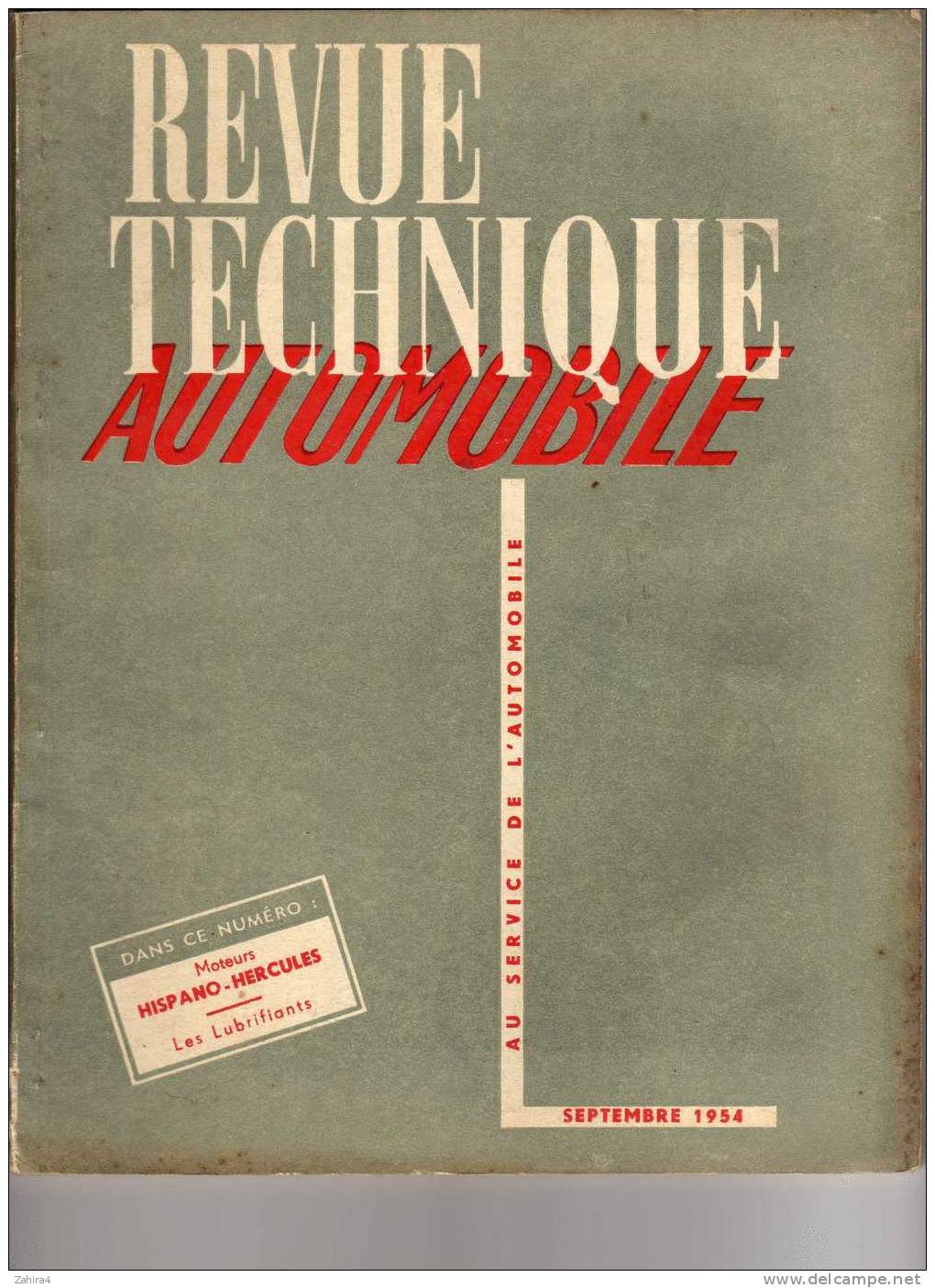 Revue Technique Automobile De Septembre 1954.  Hispano-Hercules - Auto