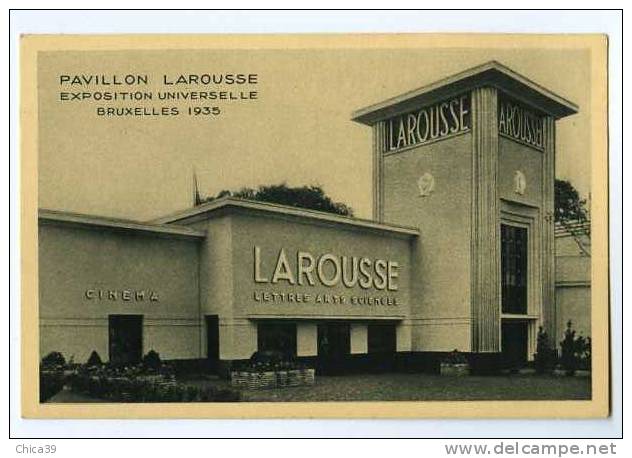010182  -  Exposition Universelle De Bruxelles 1935  -  Pavillon Larousse - Exhibitions