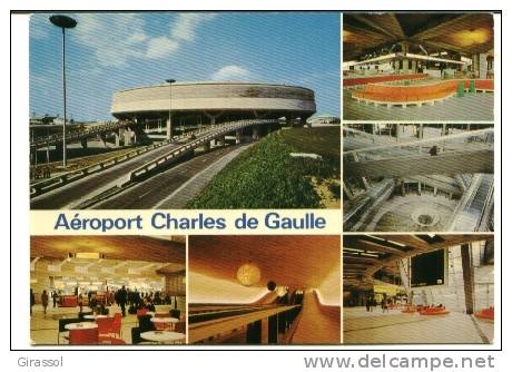 CPSM PARIS 75 Aéroport Charles De Gaulle Roissy En France Multi Vues - Luchthaven