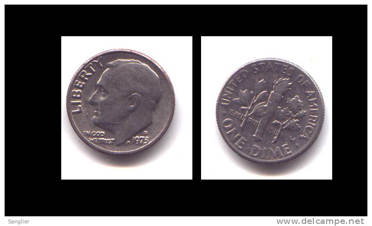 DIME ROOSEVELT 1973 D - 1946-...: Roosevelt