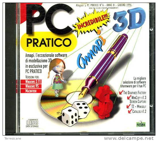 X PC PRATICO AMAPI 3D MODELLATORE 3D PER WIN E MACINTOSH - CD