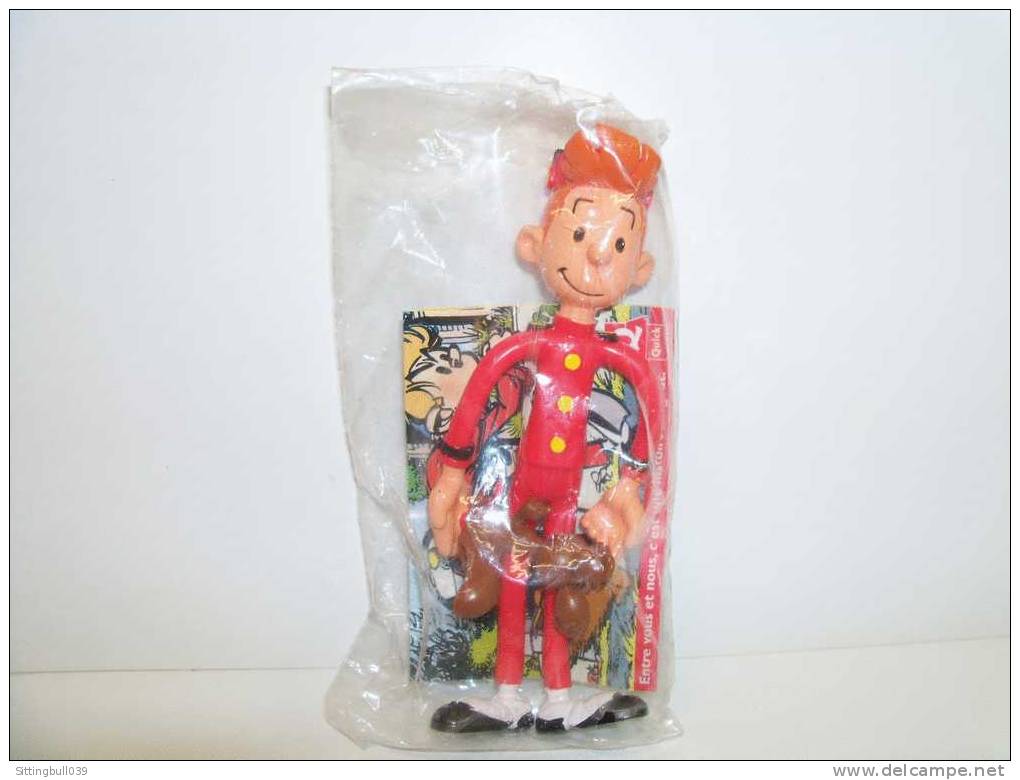 FRANQUIN. SPIROU Et SPIP. Figurine Plastique Pub. Quick. 1996. Non Déballée Avec Pub BD Intérieure. - Figurine In Plastica