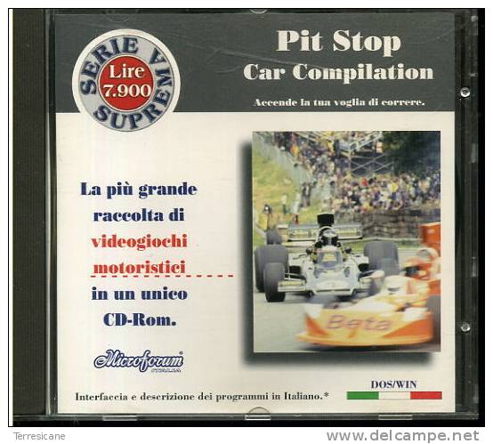 X PIT STOP CAR COMPILATION VIDEOGIOCHI MOTORISTICI MICROFORUM DOS WIN - CD