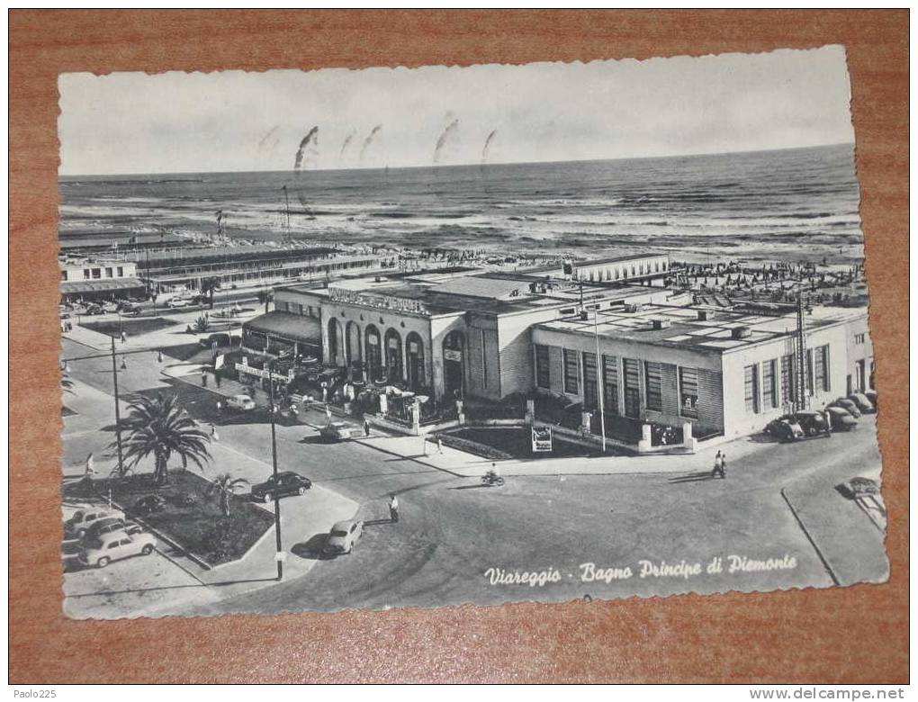 VIAREGGIO 1959 BAGNO PRINCIPE DI PIEMONTE BN VG MOVIMENTATA - Viareggio