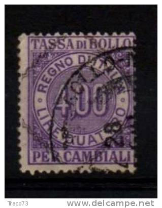 1922 -  TASSA DI BOLLO PER CAMBIALI - LIRE  4  LOSANGHE  - Fil. Corona - Steuermarken