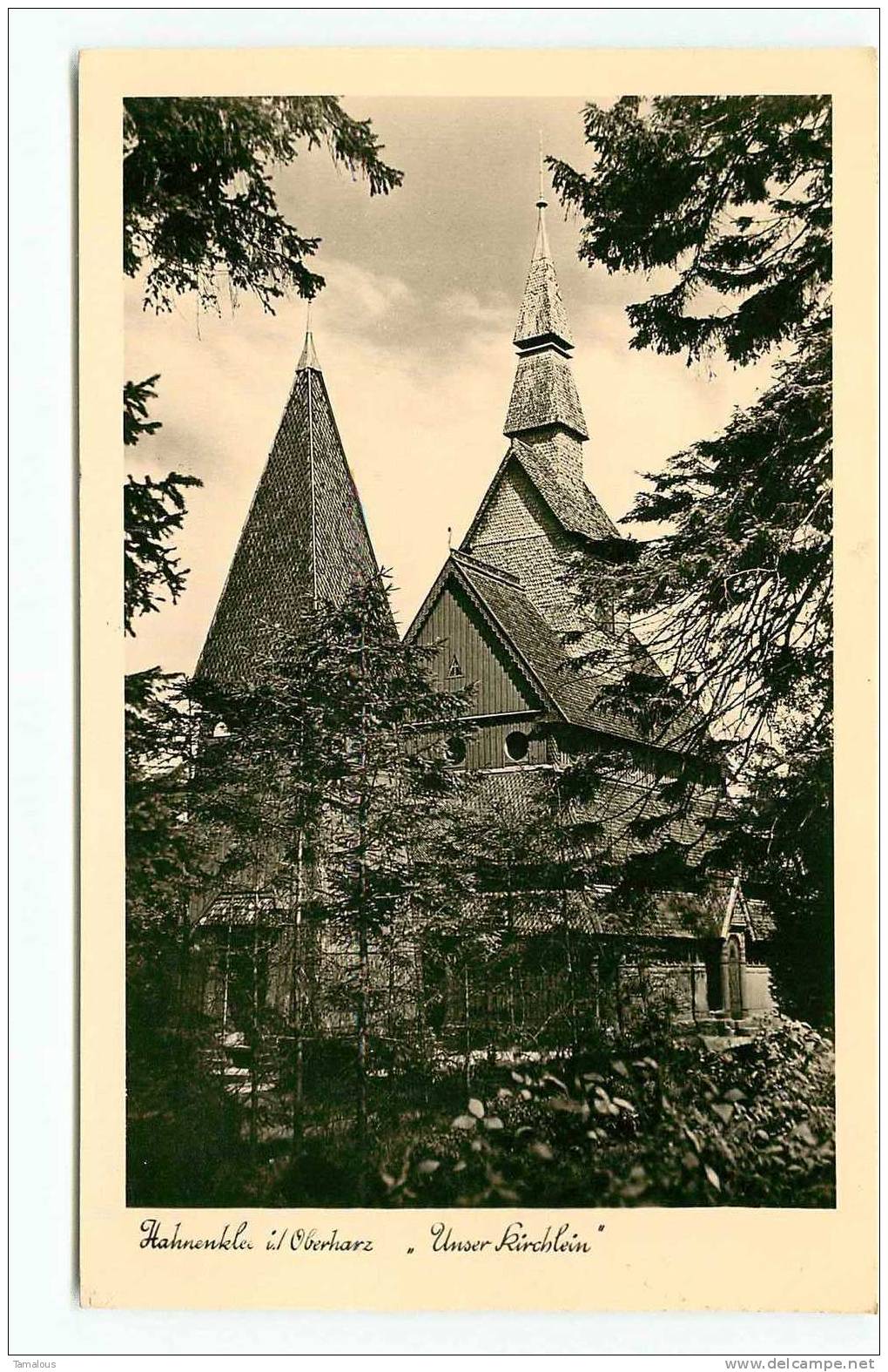 ALLEMAGNE - HAHNENKLEE I.l OBERHARZ - UNSER KIRCHLEIN - EGLISE PROTESTANTE - DER SCHÖNE HARZ -  Scan Recto-verso - Oberharz