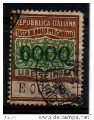 1957 / 62  - TASSA DI BOLLO PER CAMBIALI - LIRE  6.000  - Fil. Stella - Steuermarken