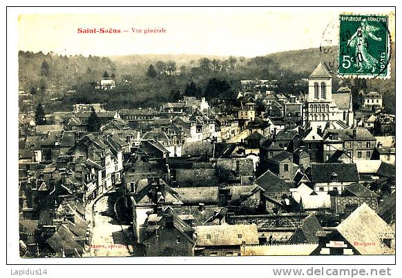 Q 235 / CPA    SAINT  SAENS  (76)     VUE GENERALE - Saint Saens