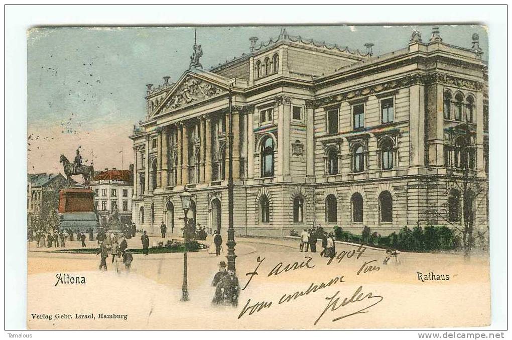 ALLEMAGNE - ALTONA - RATHAUS - Postcard 1900's - Cliché 1900 - Scan Recto-verso - Altona