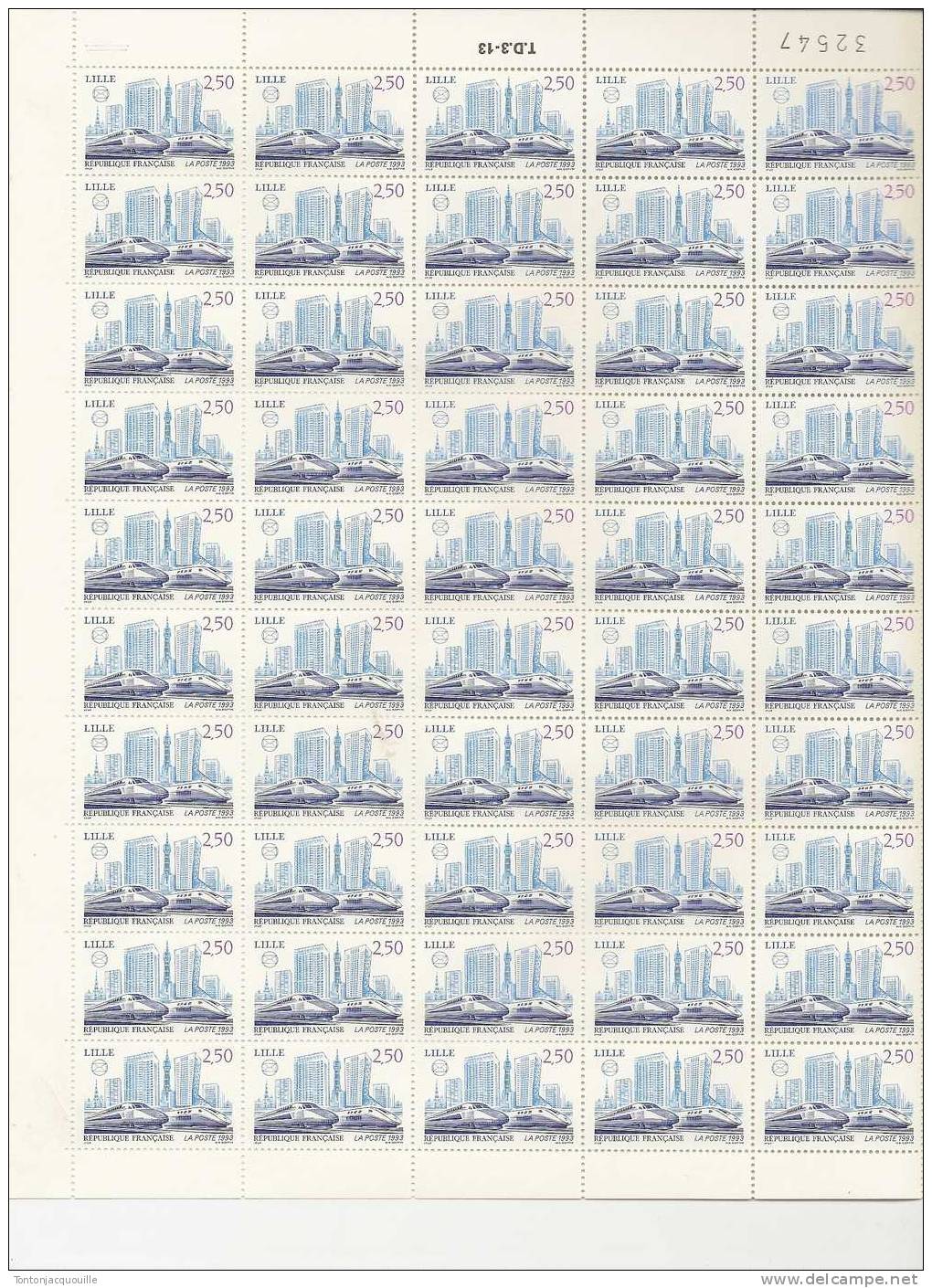 LILLE ++  FEUILLE DE 50 TIMBRES A 2,50 - Full Sheets