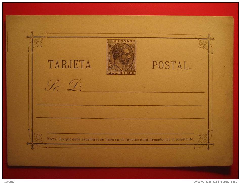 Nº4ch (p De Por Rota) 2c De Peso Tarjeta Entero Postal Stationery Postcard FILIPINAS - Philipines