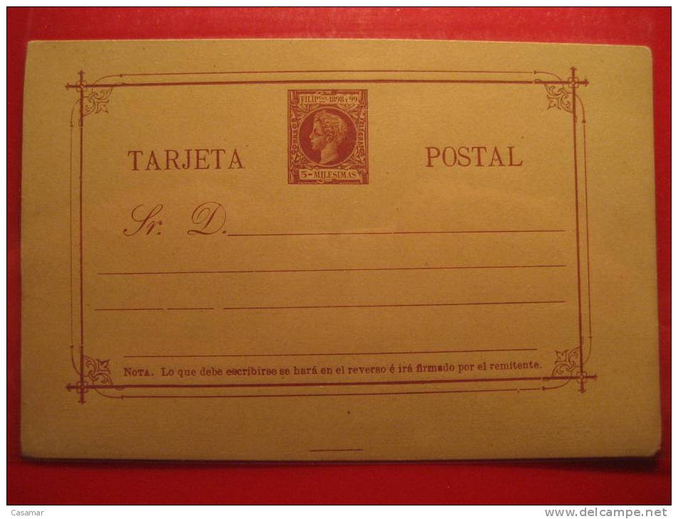 Nº12 5 Milesimas Tarjeta Entero Postal Stationery Postcard FILIPINAS - Philippines