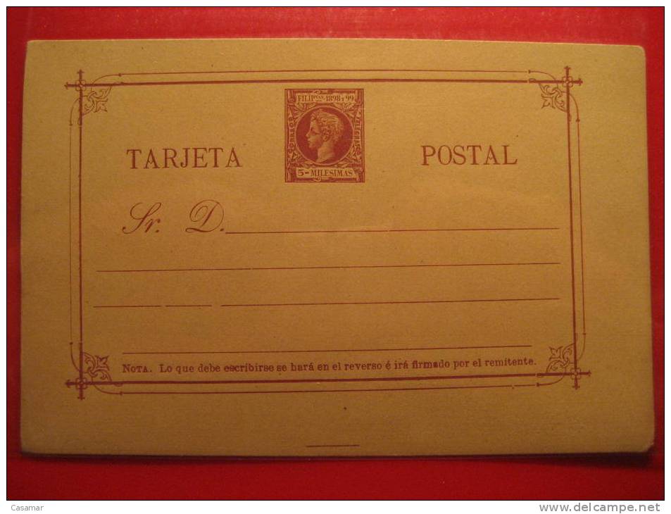 Nº12 5 Milesimas Tarjeta Entero Postal Stationery Postcard FILIPINAS - Philipines