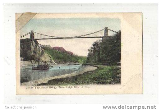 Cp, Angleterre, Bristol, Clifton Suspension Bridge From Leigh Side Of River - Bristol