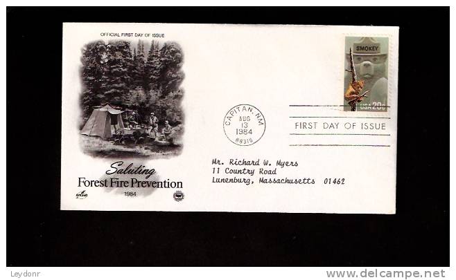 FDC Smokey The Bear  - Scott # 2096 - 1981-1990