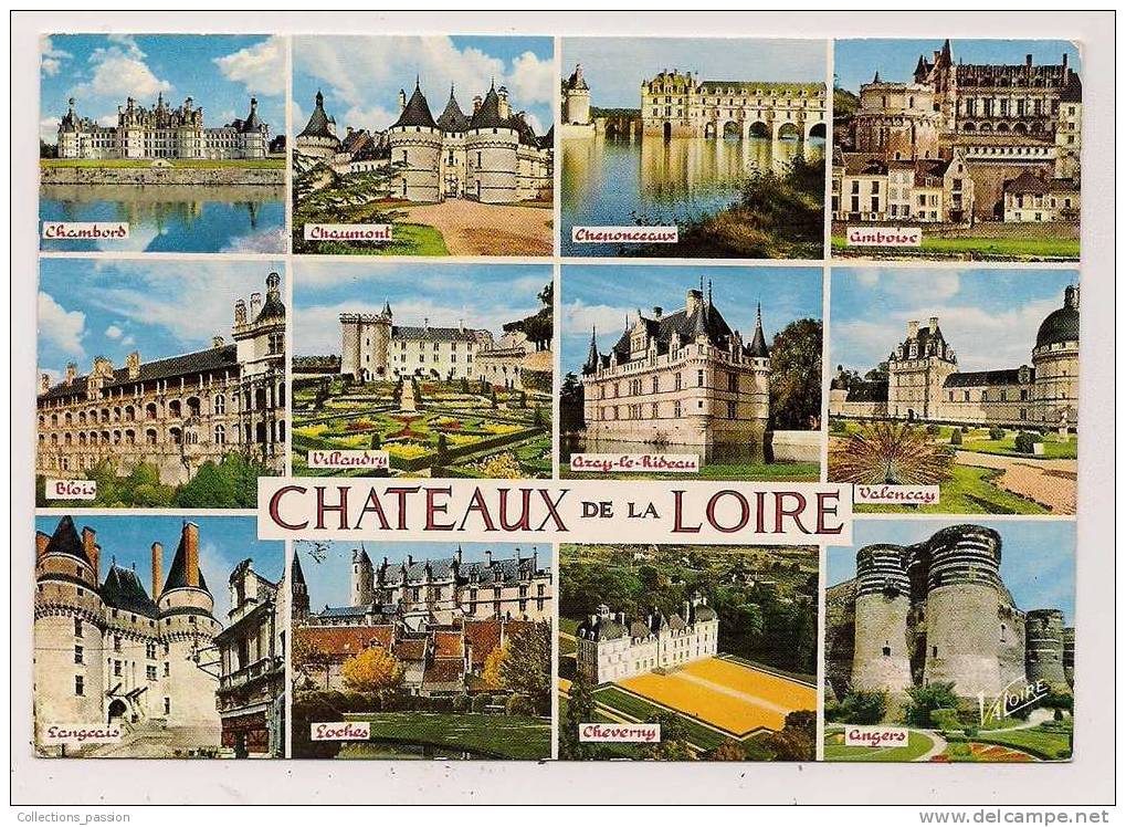 Cp , VAL DE LOIRE , Les Merveilles , Ses Châteaux , Voyagée 1976 - Centre-Val De Loire
