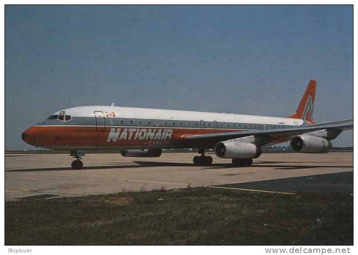 DC8-62 (C-GMXY) De La Compagnie NATIONAIR Carte PI Réf. 467 - 1946-....: Moderne